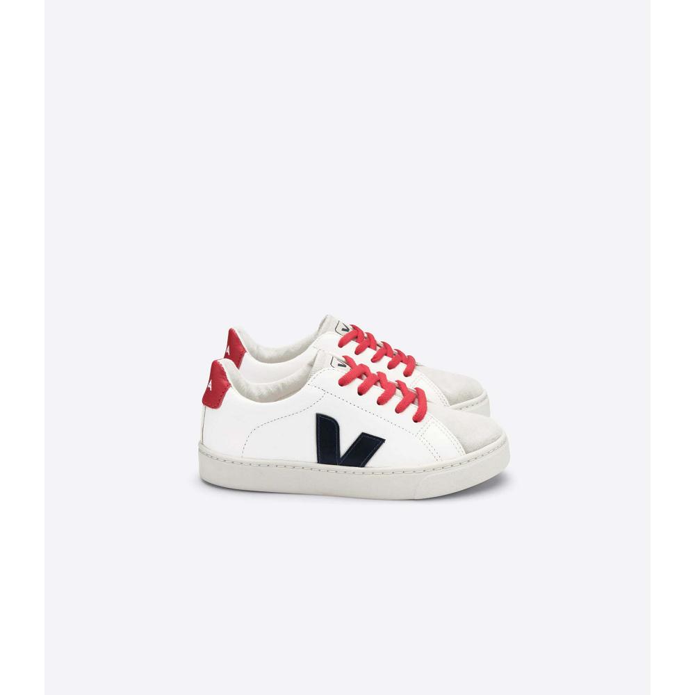 Veja ESPLAR LACES CHROMEFREE Schoenen Kinderen White/Red | BE 734UZG